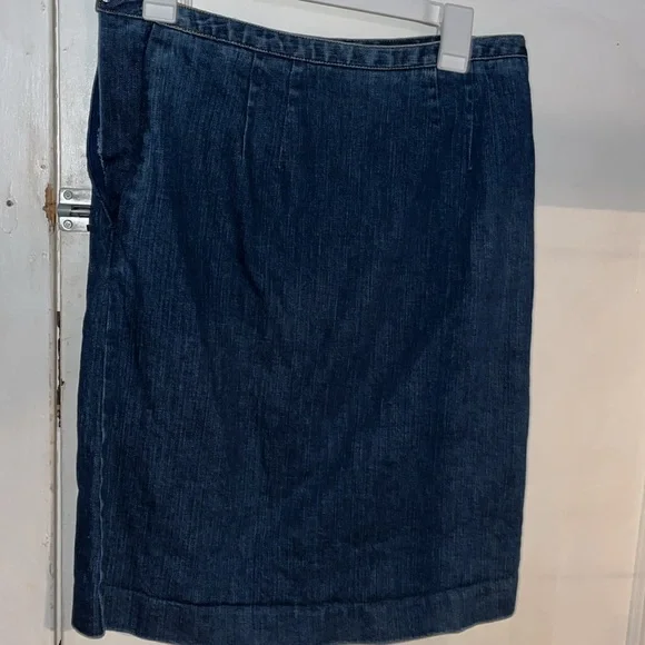 Talbots front slit size 6 denim skirt - Picture 7 of 11